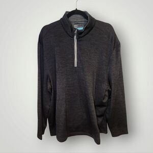 PGA Tour Men's Black Half-Zip Sweater Men's Mock Neck Large Black 1/4 Zip Golf